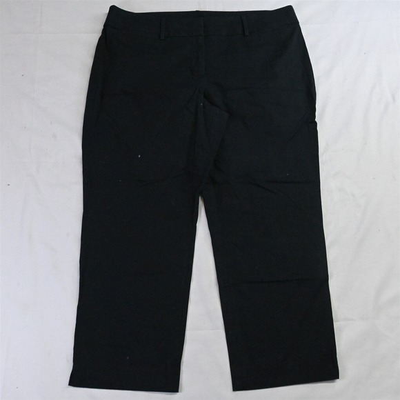 Ann Taylor 14 Black Slim Cropped Stretch Dress Pants‎ - Picture 1 of 5
